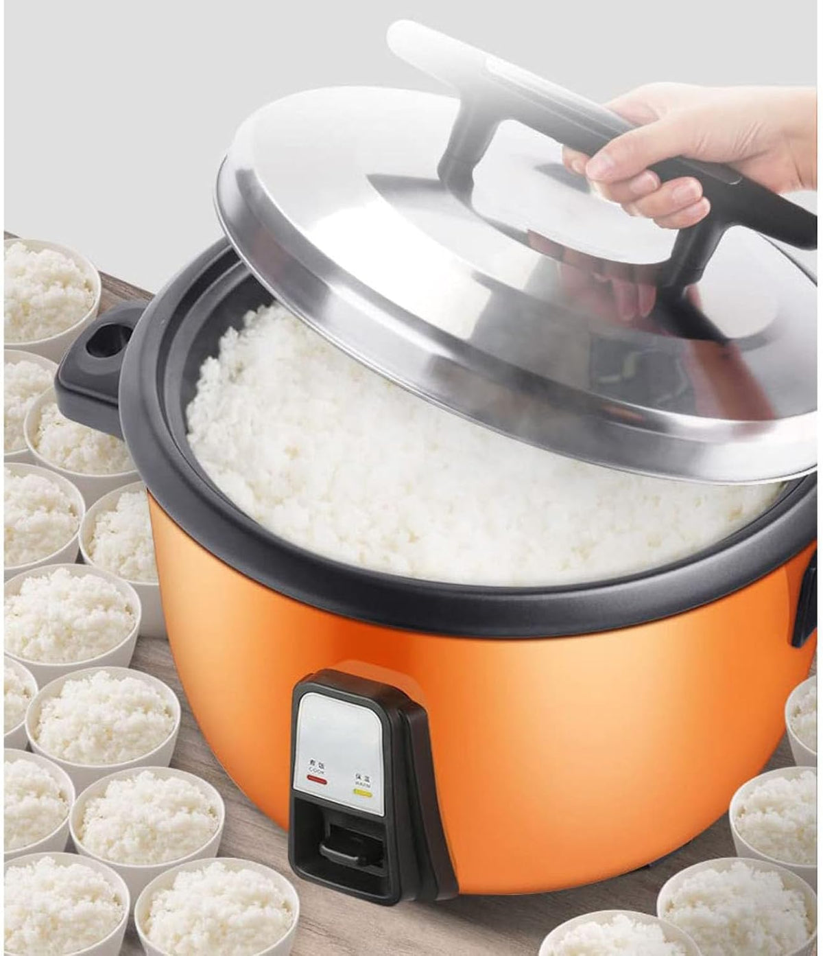 Cocedores de arroz Cocina Comercial de arroz 8-45L con Olla Antiadherente para hoteles, restaurantes, cantinas y escuelas - Diseño eficiente para
