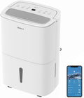 SHINCO Deshumidificador, WIFI Deshumidificador Portátil 50L/Día con Bomba Elevadora, Purificador de Aire, Filtro de Carbón Activado, Temporizador de