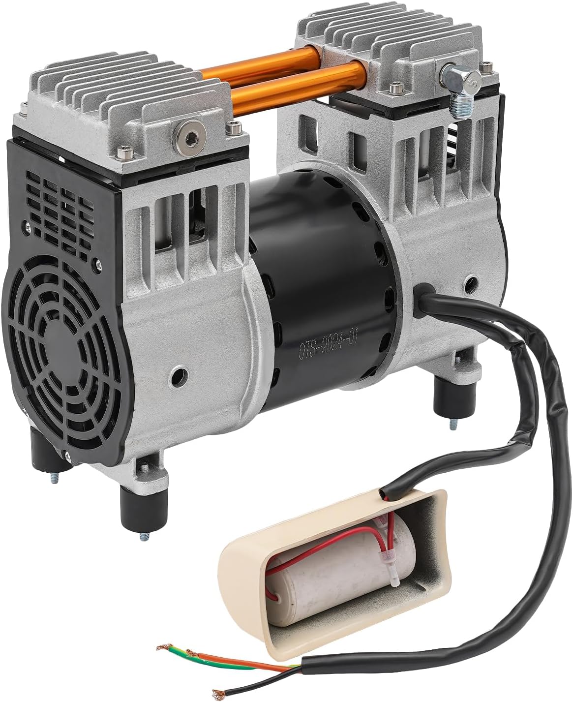 Compresores de aire de BREXOLP, Compresor de aire de 980 W, motor de cobre puro, protección contra sobrecalentamiento, doble amortiguador, sistema de