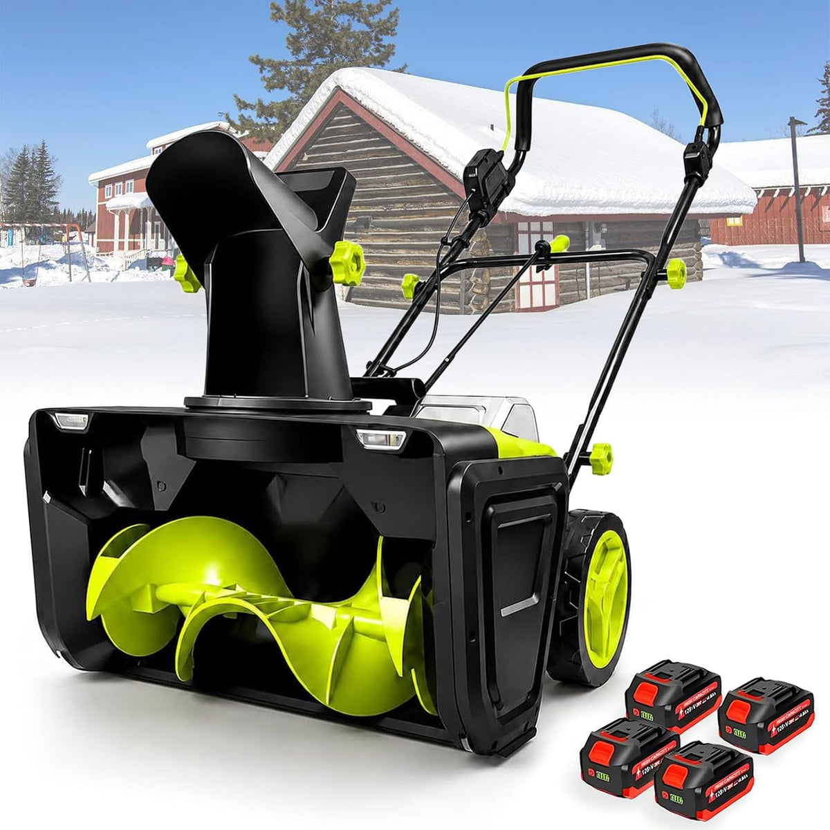 Quitaniev es Eléctrico Inalámbrico de 50cm, Soplador de Nieve de 40V(20VX2), Lunauemaya