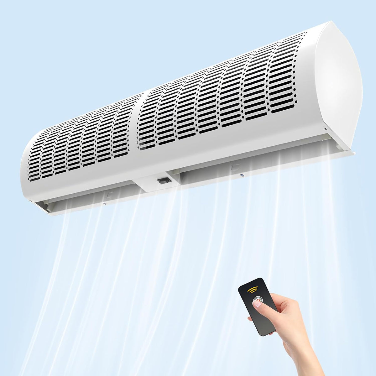 JFOZDM Contrapuertas con mosquitera, Silenciosa Cortina de Aire, Cortina de Aire para Puerta, Comercial, Súper Poderosa & Ángulo De Viento Ajustable &