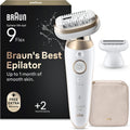 Depiladora Braun, Seda·épil 9 Flex, depiladora con cabeza flexible de 360° para una fácil depilación, depilación húmeda y seca, piel lisa durante