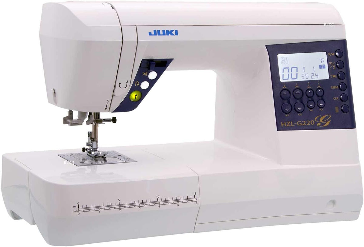 Pieza hzl-g220 máquina de Coser electrónica con cortaalambres automático Metal/PVC Blanco 44, 5 x 22, 3 x 29, 2 cm, JUKI