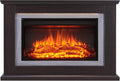 Chimenea eléctrica de BALDERIA, Xenia - Chimenea Eléctrica de Pie, 1000/2000 W - Marrón Oscuro
