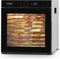 VEVOR Deshidratador, de Alimentos 10 Bandejas de Acero Inoxidable Secador de Alimentos Eléctrico 1000 W con Temperatura Ajustable y Temporizador de 48