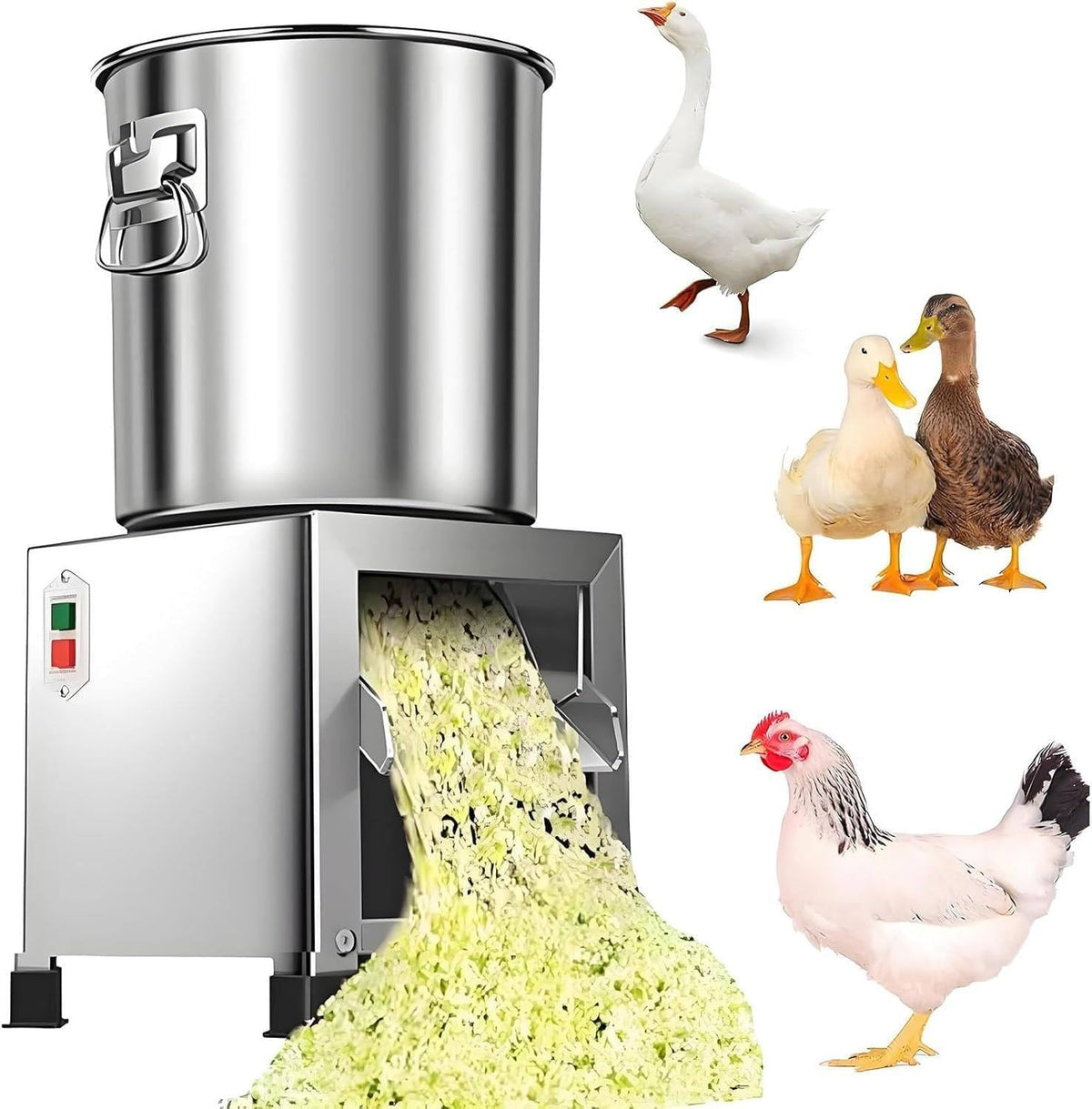 Generic Minipicadora, Picadora de verduras comercial con 4 cuchillas, procesador de alimentos resistente, molinillo de acero inoxidable de 1800 W para