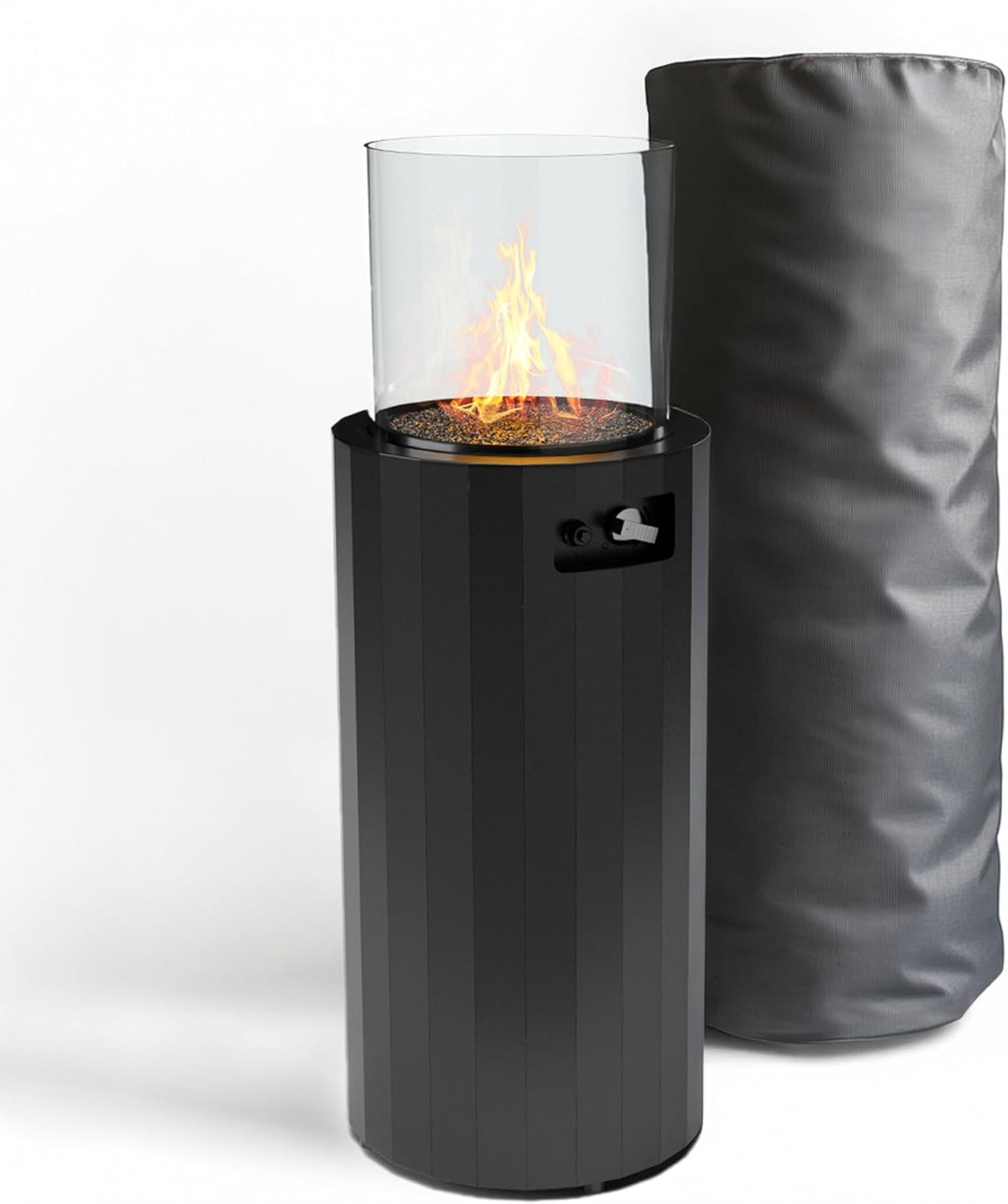 Calentadores y estufas de exterior Planika, Chimenea de gas exterior BINO - Calentador portátil para jardín y terraza