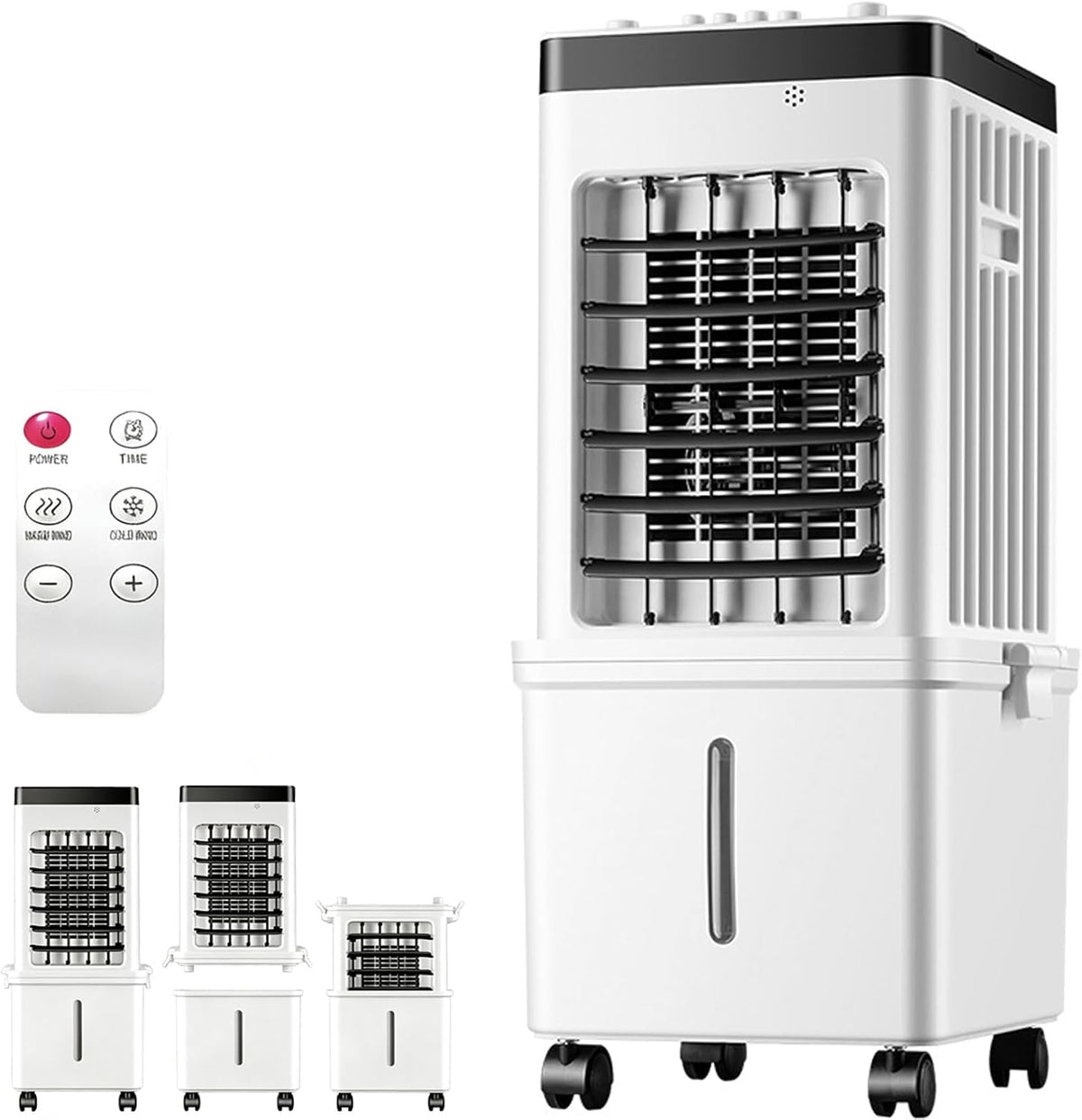 Yntegrity Climatizadores evaporativo, Aire acondicionado portátil, enfriador evaporativo 4 en 1 con tanque de agua de 15 litros, 3 velocidades