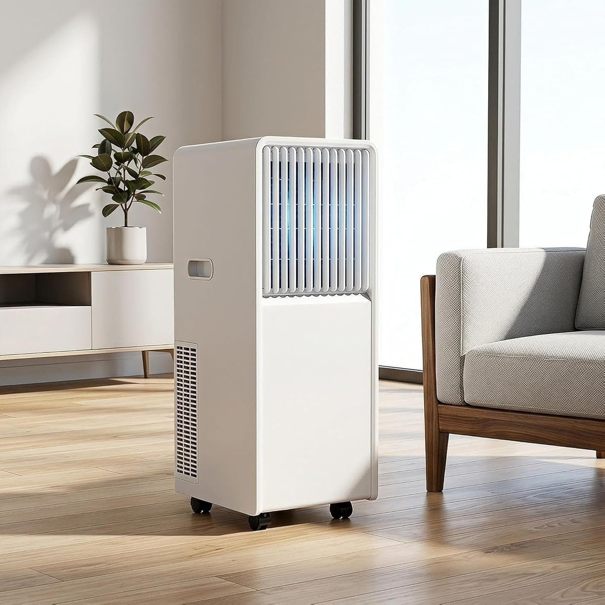 Aire acondicionado portátil de Generic, Portátil 350 Sq Ft con Control Remoto, Deshumidificador, Ventilador y Función Sueño, Temporizador 24H, Kit de