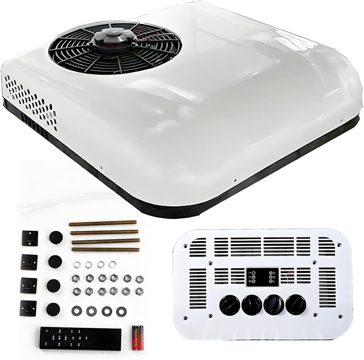 Aire acondicionado PxkVrin, para autocaravanas, Aire Acondicionado para autocaravanas de 12 voltios CC, calefacción y refrigeración rápidas, Camiones