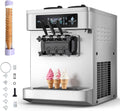 Heladera de VEVOR, Máquina de Helados Comercial 3 Sabores 1800 W Caudal de 20-28 L/h, Máquina para Hacer Helados con 2 Tolvas de 6 L Sobremesa