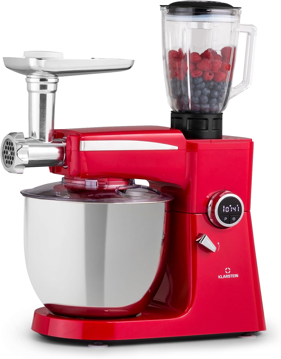 KLARSTEIN Robots de cocina, Robot de Cocina, Batidora Vaso Multifuncional 2000W Con Picadora de Carne, Batidoras y Procesadores 3 en 1 para la Cocina