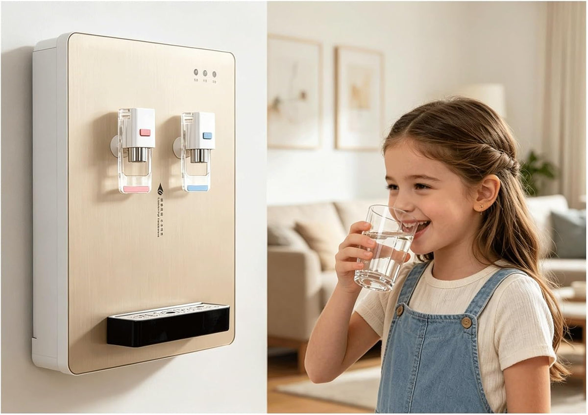 JBKNAN Dispensadores de agua fría y fuent, Dispensador De Agua Fría Y Caliente De Pared, Calentamiento Rápido De 2000W, Fuente De Agua Instantánea con