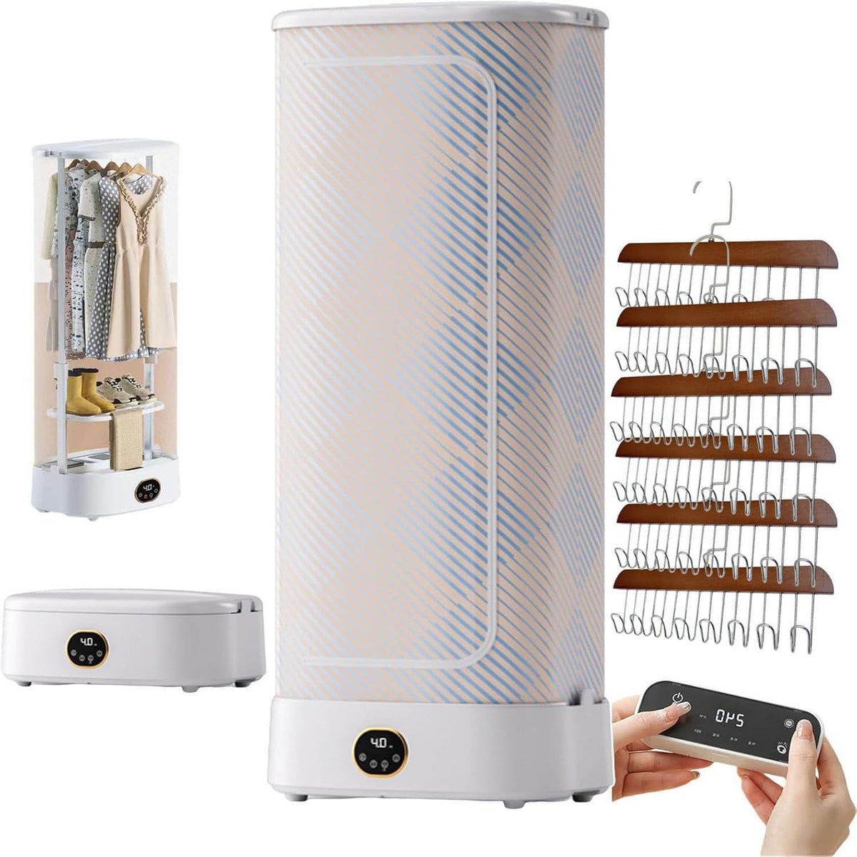 Planchas de vapor vertical Plancha Vapor Vertical Inalámbrica Automática 1000w, Vaporizador Ropa Colgante Plegable, con Control Remoto/Caja De