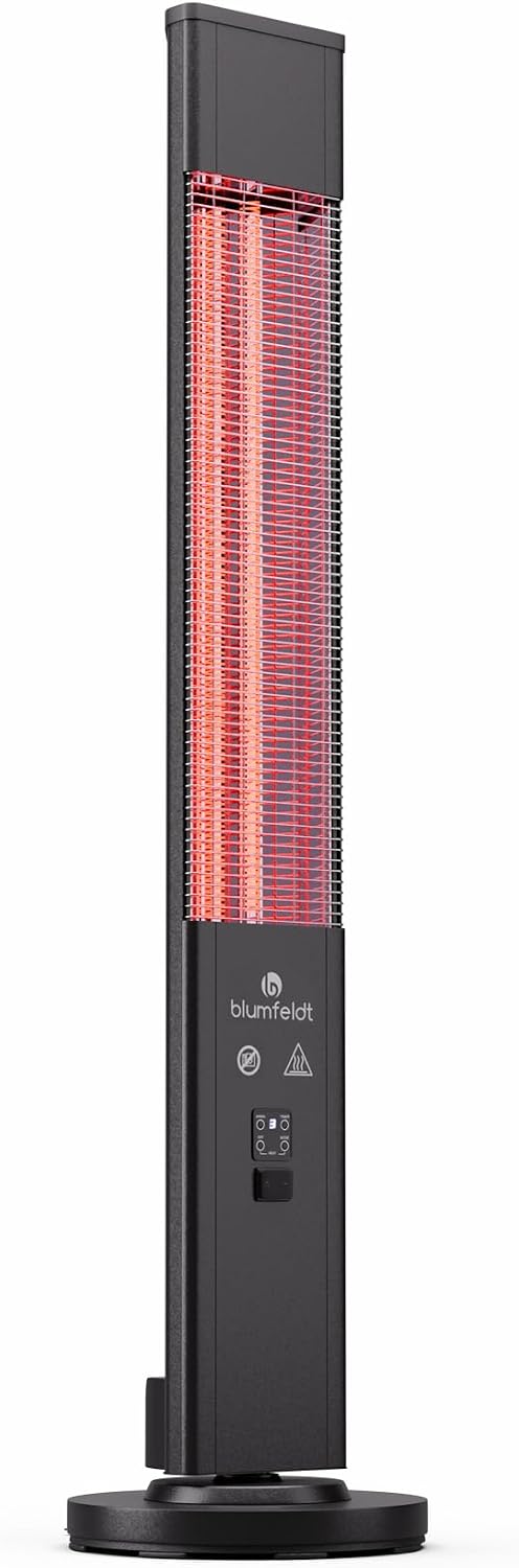 Calentadores y estufas de exterior de blumfeldt, Calefactor de suelo por infrarrojos, calefactor eléctrico de 3000 W, de infrarrojos para interior y