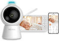 Béaba Monitores de vídeo, Zen Smart AI, Vigilabebés con Cámara De Video 3 En 1, Cámara 360° Full QHD 4MP, Pantalla HD 720p, App Móvil, IA Detección De