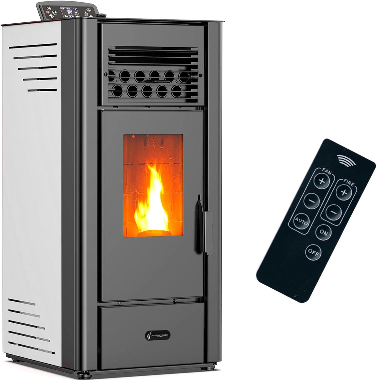 Calefacción de pellet Sannover Thermique, Estufa de pellets de aire Anita 11, 6 kW Blanco Sannover