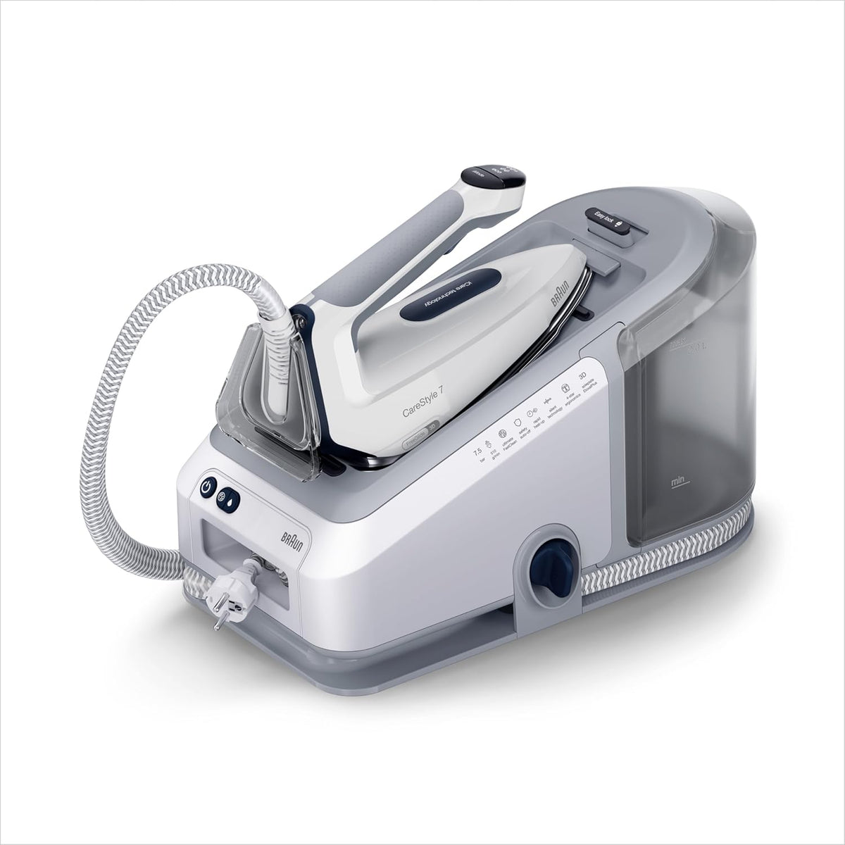 Braun IS7262GY Centros de planchado, CareStyle 7, Centro de Planchado con Generador de Vapor Profesional, FreeGlide 3D, iMode e iCare, Planchado