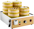 Vaporeras eléctrica de SUCRFXJ, Vaporera Eléctrica Comercial Dim Sum, Máquina De Bollos Al Vapor De Cuatro Orificios, Alarma De Ebullición