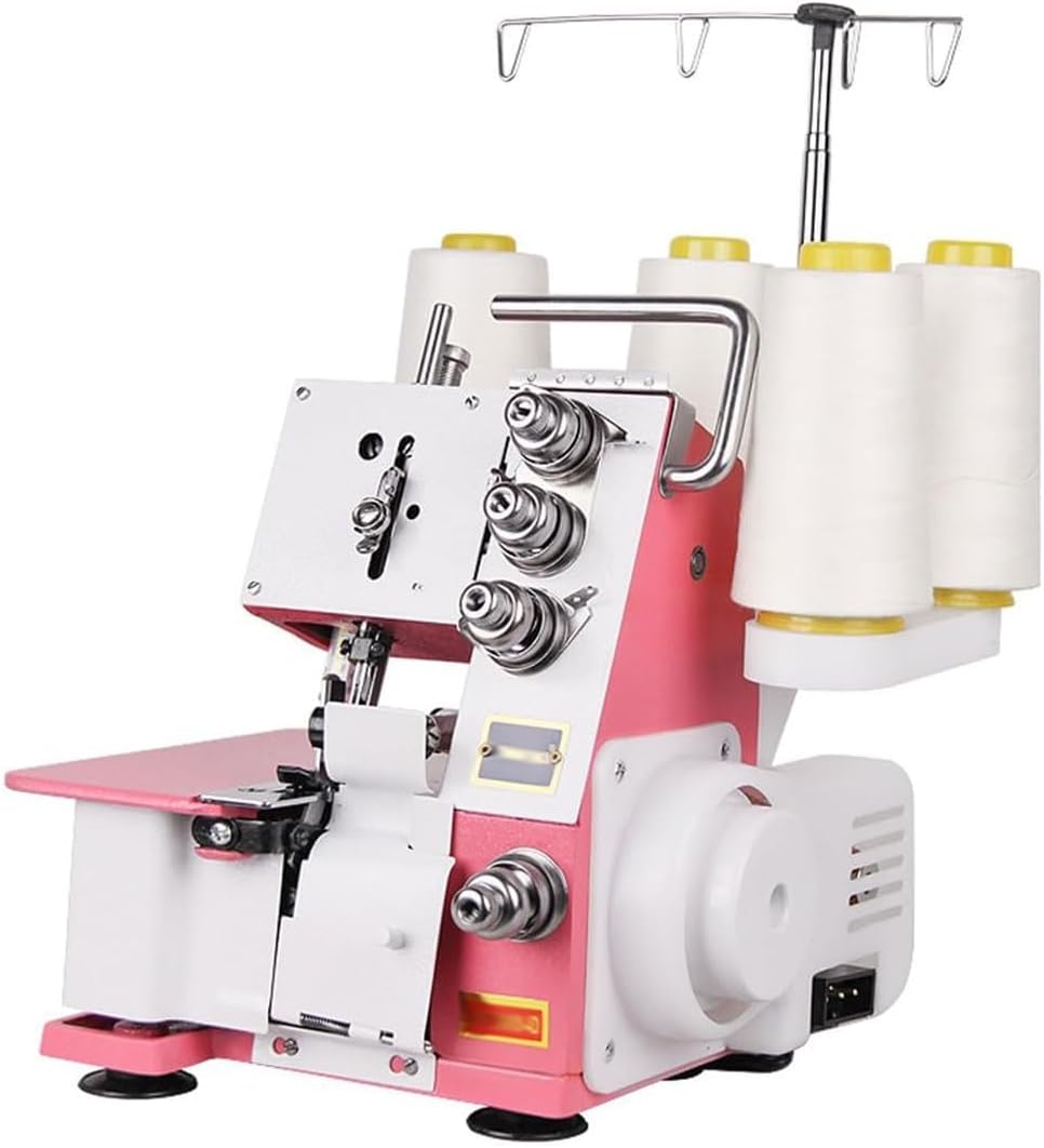 Generic Máquinas de coser básica, Máquina de overlock de servidor de servicio pesado, máquina de coser eléctrica de 1200 rpm con luz LED, costura de