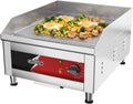 crosson Planchas eléctrica, 40 * 40CM Plaque chauffante électrique commerciale, gril plat avec plaque de cuisson en fer antiadhésif de 10 mm