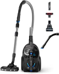 Aspiradoras de trineo PHILIPS, PowerPro Expert Serie 7000 - Aspiradora sin Bolsa, Boquilla LED TriActive+, Filtro antialergias, 900 Vatios, Negro
