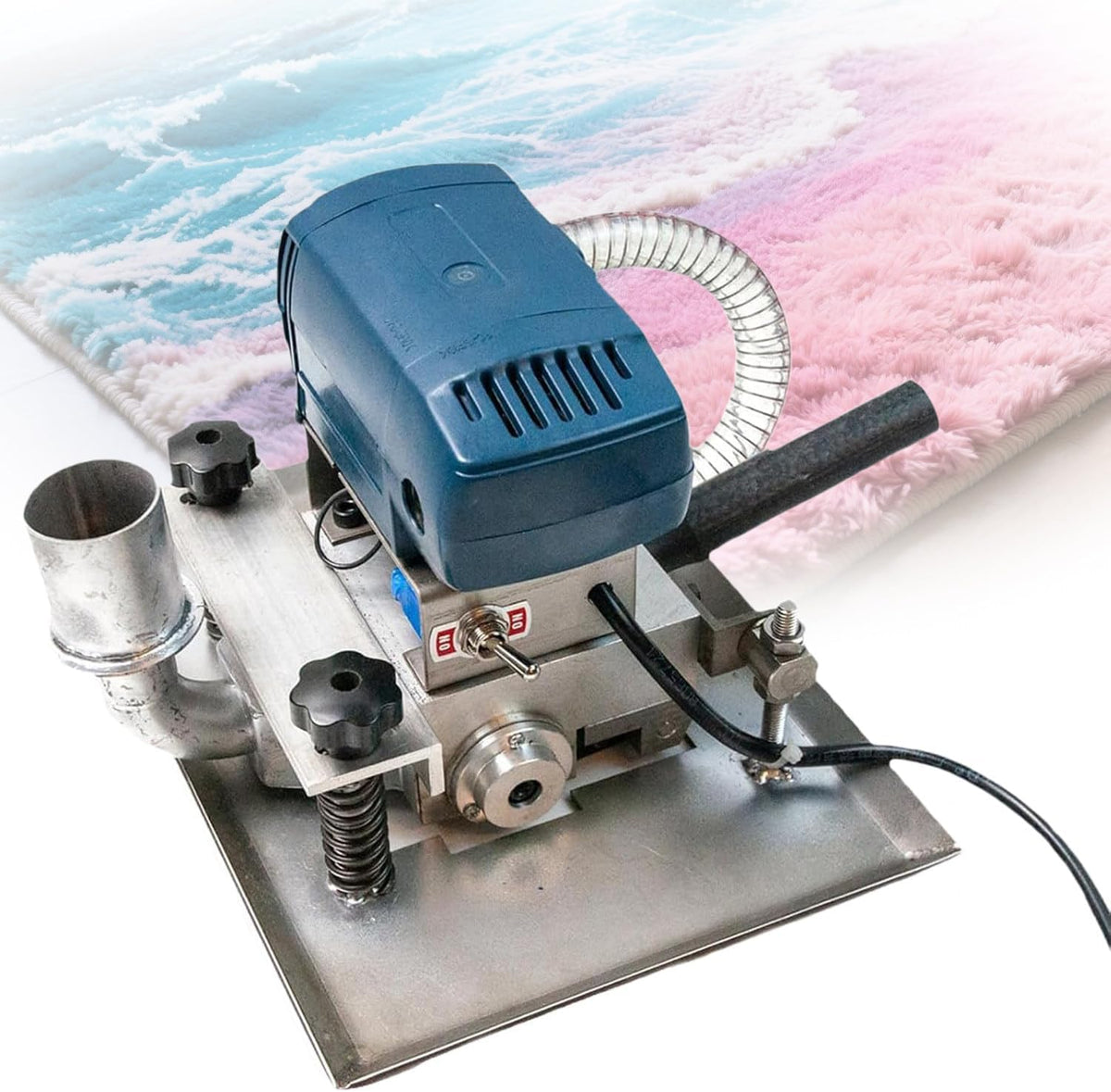 Generic Aspiradoras para alfombra, Máquina eléctrica de corte de alfombras de 850 W, niveles de hoja de 3 pulgadas, altura ajustable para bricolaje y