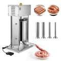 Picadoras de carne Embutidora Eléctrica de Salchichas 12 L, con Control de Velocidad Continuo y Pedal, de Acero Inoxidable de Alta Resistencia y 4