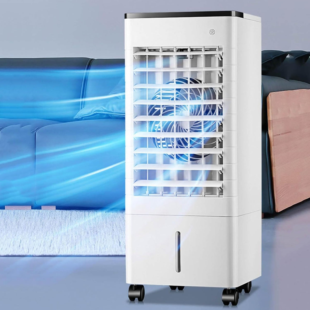 Climatizadores evaporativo Aire acondicionado portátil sin conductos con temporizador de 15 horas, apagado automático, ventilador de 3 velocidades