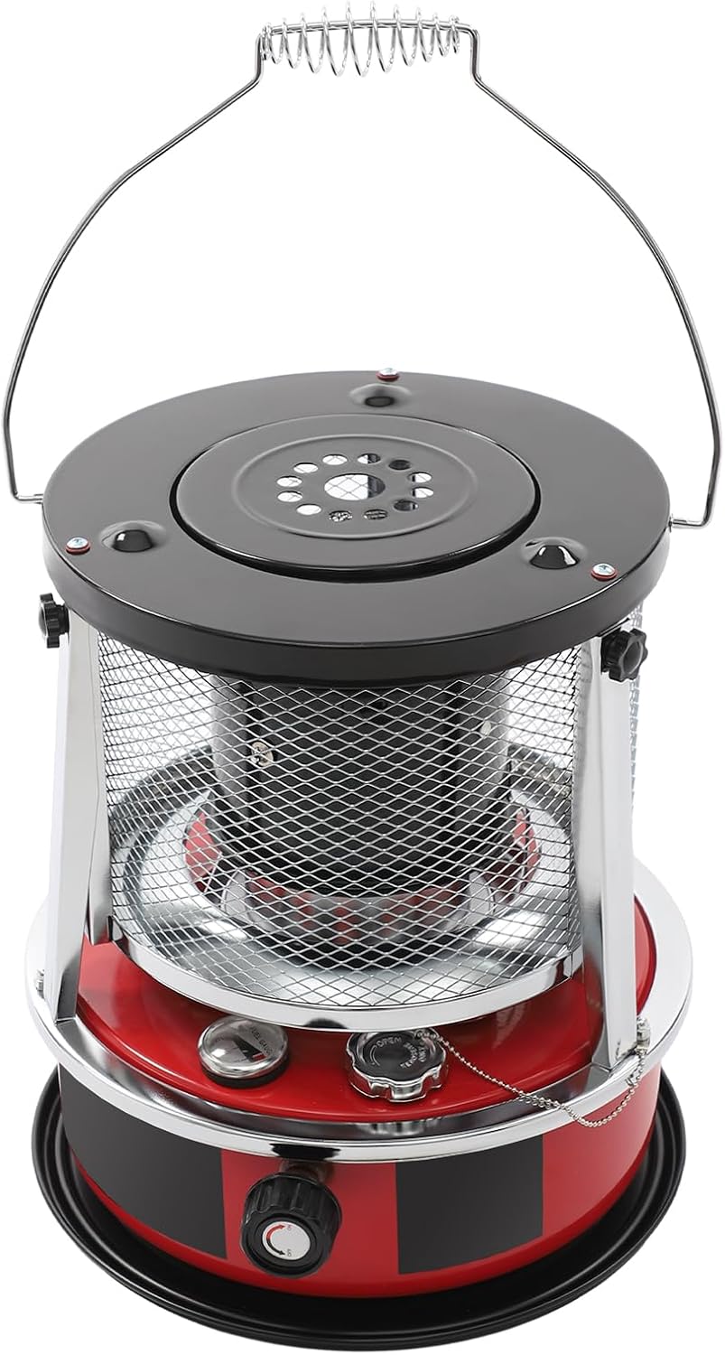 Calentadores de espacio de queroseno de Ecoggeder, Calefactor de petróleo portátil 8000 BTU, calentador de gas para camping, horno de queroseno, hasta