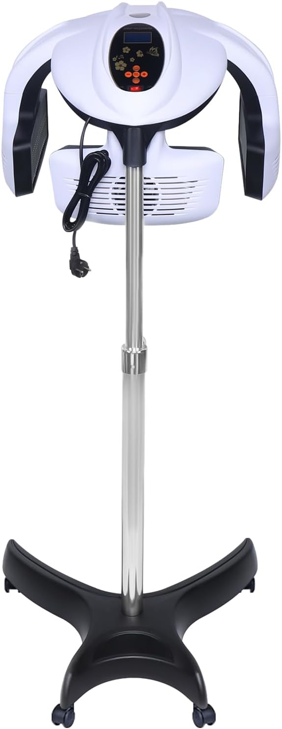 Repomanda Secadores de casco, Campana de secado profesional de 1500 W, calefacción en 5 direcciones, altura regulable, 1, 5 m, pantalla LCD, tubos de