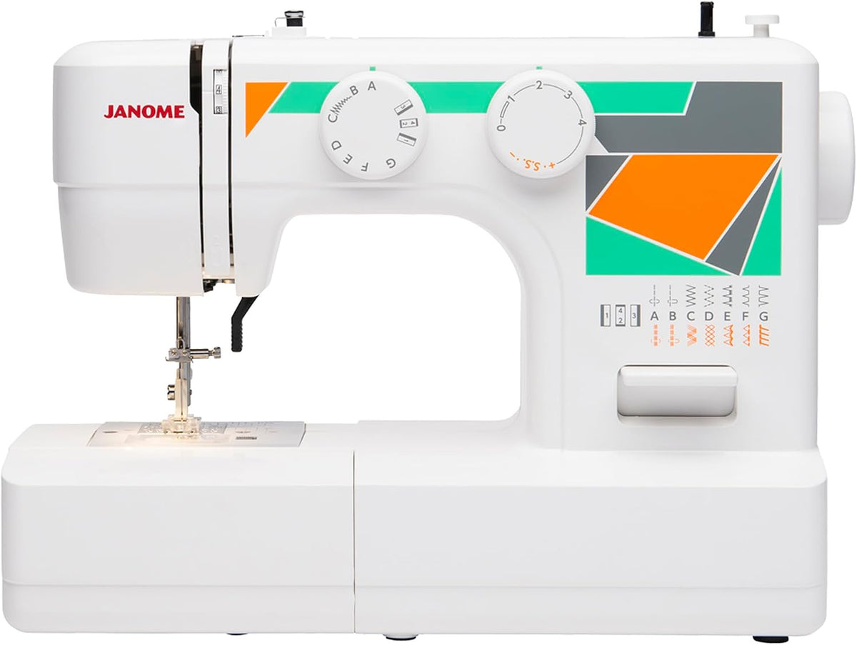 MOD-11 de Janome, máquinas de coser básica, Máquina de Coser fácil de Usar con 11 Puntadas y 5 Piezas Alimentar Perros