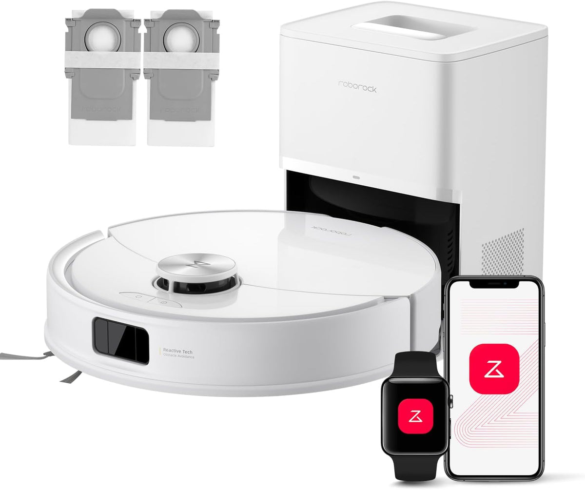 Robot aspirador roborock, Q10 S5+ Set Robot Aspirador y Fregasuelo 2 en 1 10000 Pa, Blanco