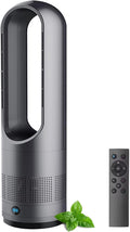 Generic Ventilador de torre, torre caliente y frío con mando a distancia, ventilador sin aspas de 18 pulgadas con temporizador de 8 horas, 8