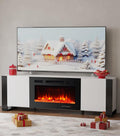 Chimenea eléctrica de MachenFlame, Soporte para TV, Centro de Entretenimiento, Mesa de Consola con 12 Colores de Llama y 5 Niveles de Llama de 30