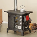 Generic Hornos chimenea, Estufa De LeñA Y Pellets con Horno Y Entrada De Aire Ajustable, Doble FuncióN: LeñA Y CarbóN For Cocinar, CalefaccióN Y