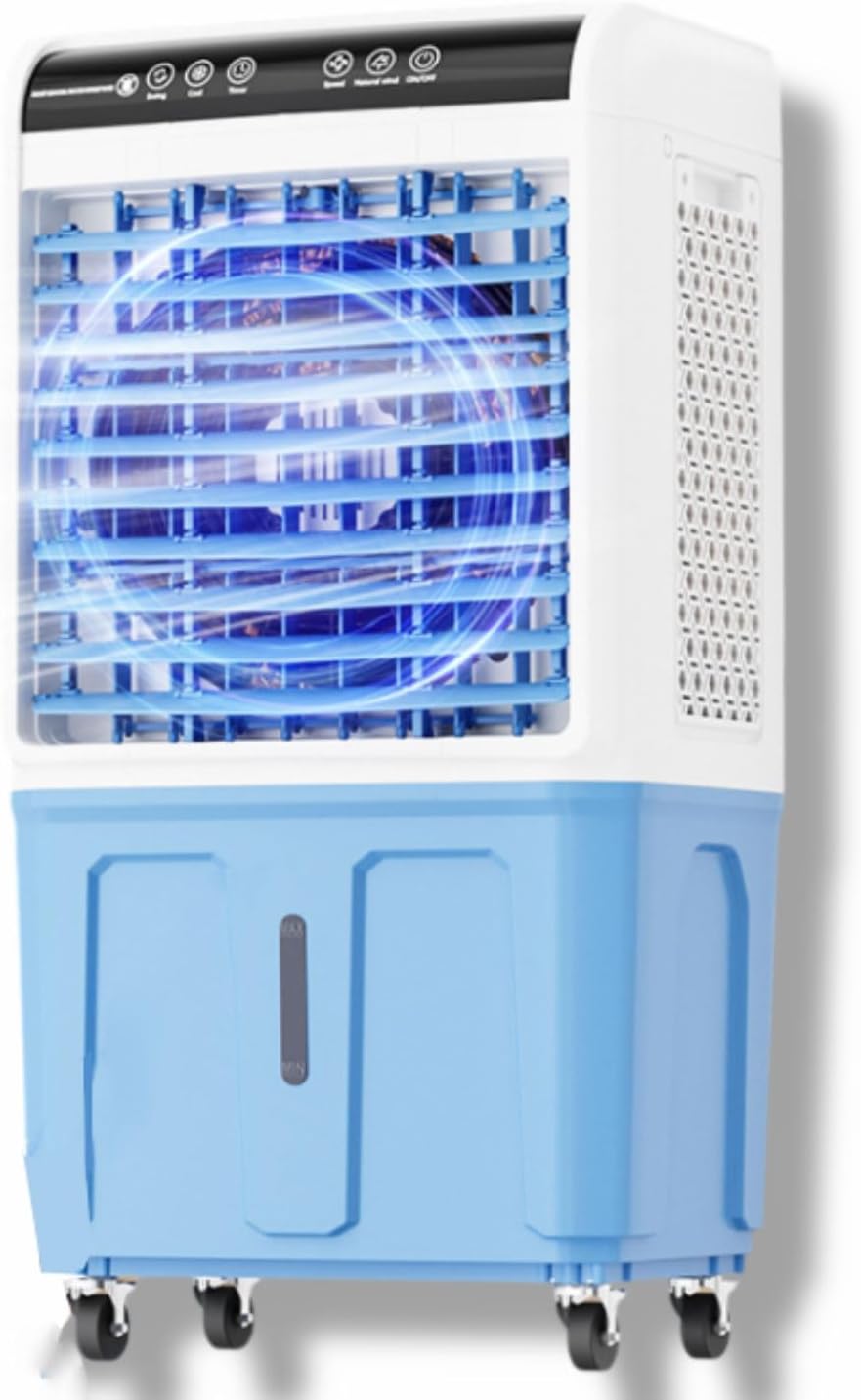 Climatizadores evaporativo WJIANBIN, Aire Acondicionado portátil sin Ventana, Enfriador evaporativo con Gran depósito de Agua, 3 velocidades, Control