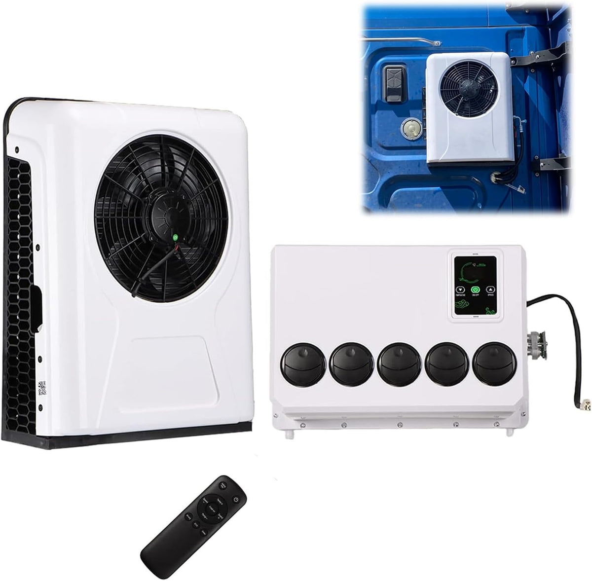 Aire acondicionado Generic, 24V DC Aire Acondicionado Eléctrico Techo Del Coche Aire Acondicionado Con Refrigeración, Ultra-Delgado RV Aire