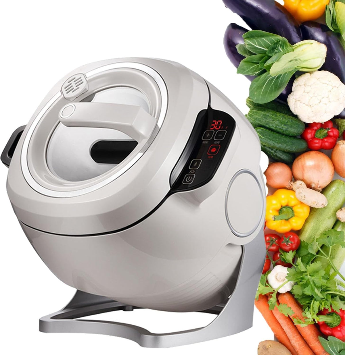 Generic Arrocera, Máquina de cocción automática de 6 litros, procesador de alimentos de 2000 W con rotación de 360°, calefacción completa 3D, olla