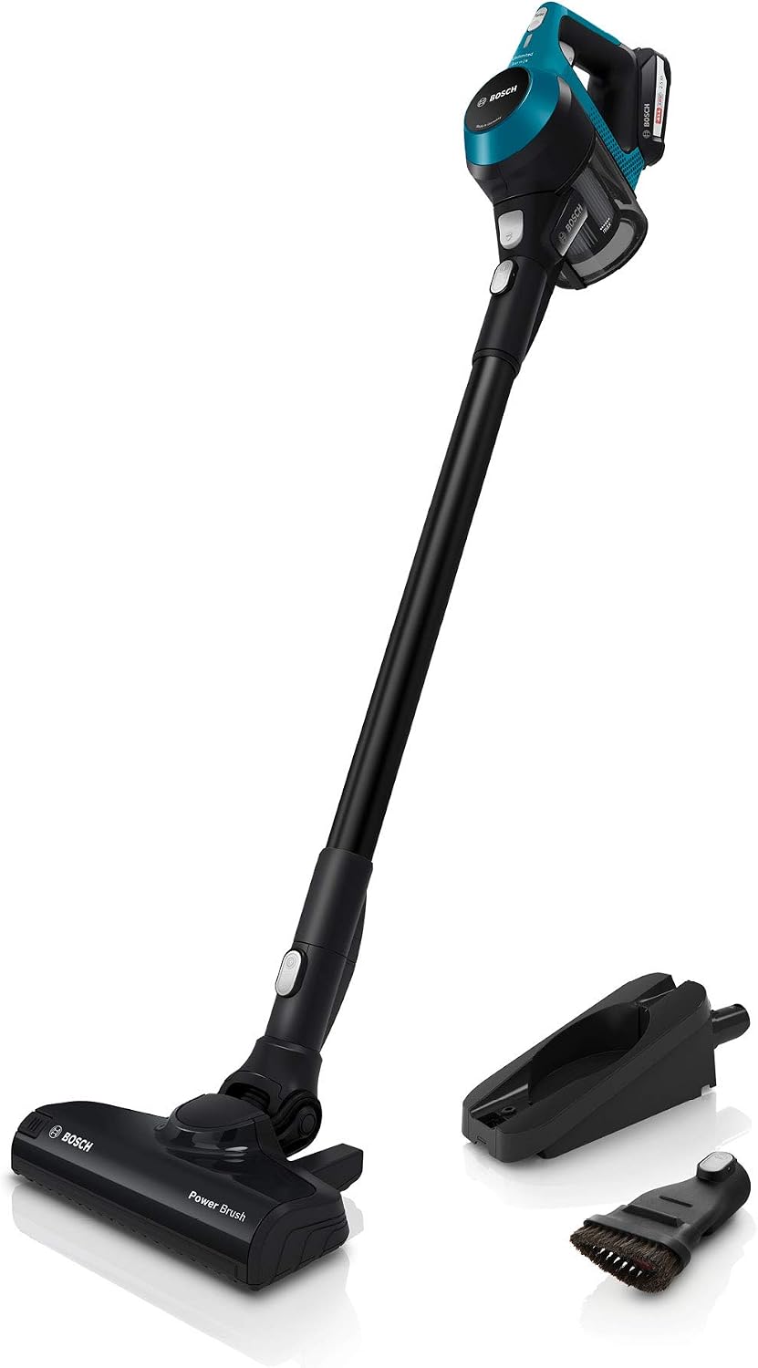 Bosch BKS6111P Aspiradoras escoba, Aspiradora inalámbrica Unlimited Serie 6, aspiradora de Mano inalámbrica, sin Bolsa, Ligera, Filtro higiénico, Alta