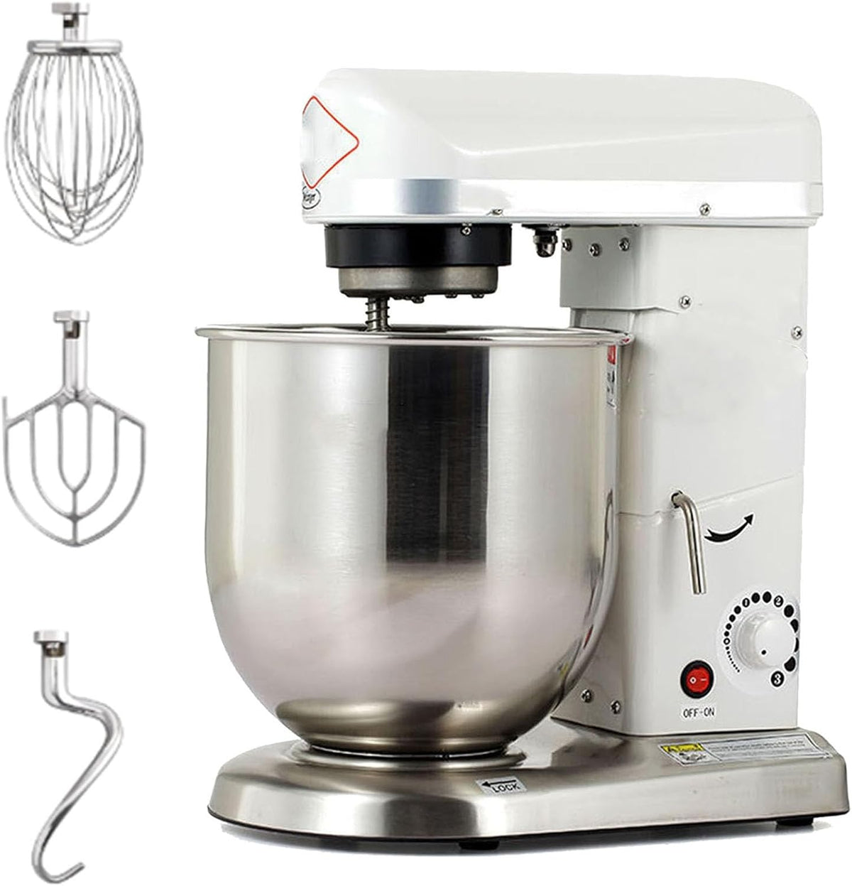 RSPPPJQ Batidoras amasadora, Batidora de alimentos comercial de 10 l, batidora eléctrica de pie con batidora de pulso for cocina, batidora de 3