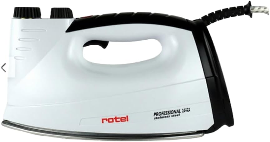 Planchas de vapor Plancha de vapor profesional extra, suela de acero inoxidable/cerámica, 5 bar, 800 W, alta presión de vapor, mejor deslizamiento, no