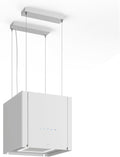 Campana extractora de isla KLARSTEIN, Velaire Campana Extractora de Techo - Eficiencia A++, 601 m³/h, 40 cm Elevable, Ultra Silenciosa, Control Táctil