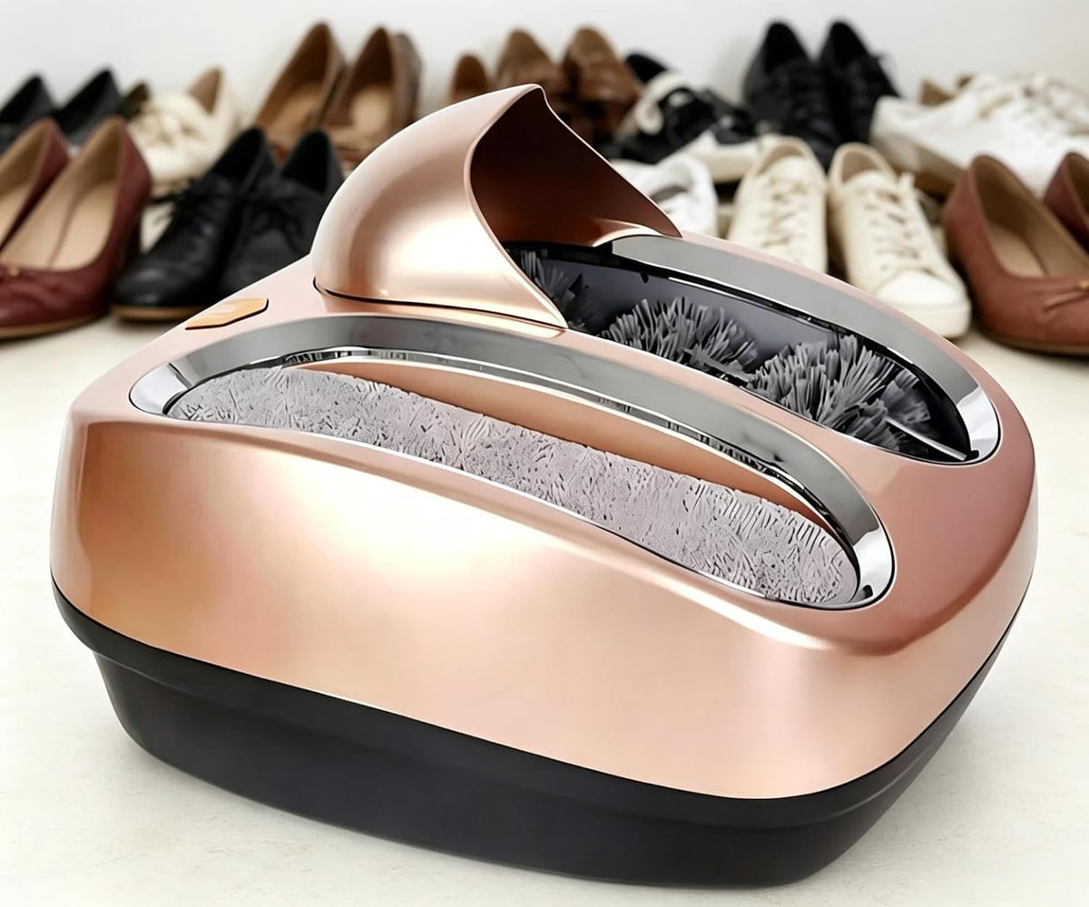 Cepillos para el lavado de zapato Limpiador automático de Calzado por inducción, Máquina eléctrica para Limpiar Suelas, Pulidora de Botas Inteligente