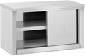 Armarios de pared Armario de Pared Mueble en Acero Inoxidable RCAT-90/40/50-C (900 x 400 x 500 mm, Material de Montaje Incluido, Acero Inoxidable)