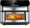 Emphsism Freidora de aire, Aire 12L Doble Resistencia, 2600W Doble Cesta Grande Airfryer con Arriba y Abajo, Air Fryer 13 en 1 con Ventana