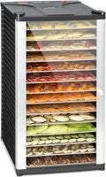 KLARSTEIN Deshidratador, Fruit Jerky 14 - Deshidratador fruta/carne, 1, 8 m² de superficie de secado, 14 niveles, 1000 vatios, ajustable hasta 70 °C