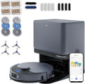 Robot aspirador MEDION, con estación 3 en 1, navegación láser y función fregado X55 SW+ Pro (10.000 Pa, Robot 2 en 1, mopas giratorias, láser líneas