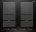 AMZCHEF Placa de cocina, Inducción 60 cm, 4 Zonas con 2 Flex, Boost 7200W