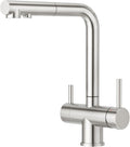 Grifos de fregadero de cocina táctil de CREA, Grifo de Cocina 3 Vías Ósmosis con Ducha Extraible, Acero Inoxidable